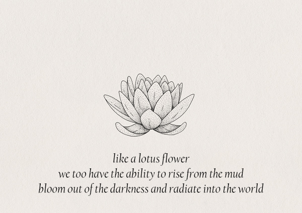 flower tattoo for depression